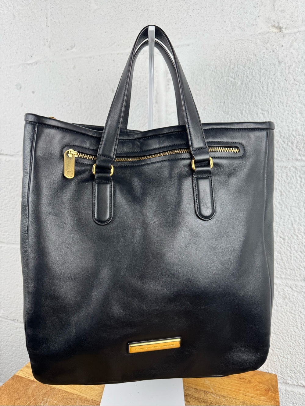 Marc by Marc Jacobs Luna Black Leather Tote Bag Shoulder Bag Crossbody